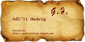 Gáli Hedvig névjegykártya